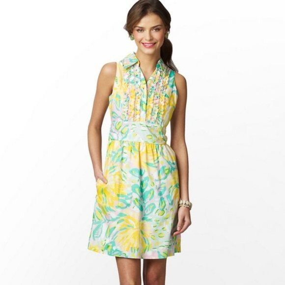 Lilly Pulitzer Essie Shirtdress - Little Lilet - VGUC - 4 - POCKETS! - Picture 1 of 2